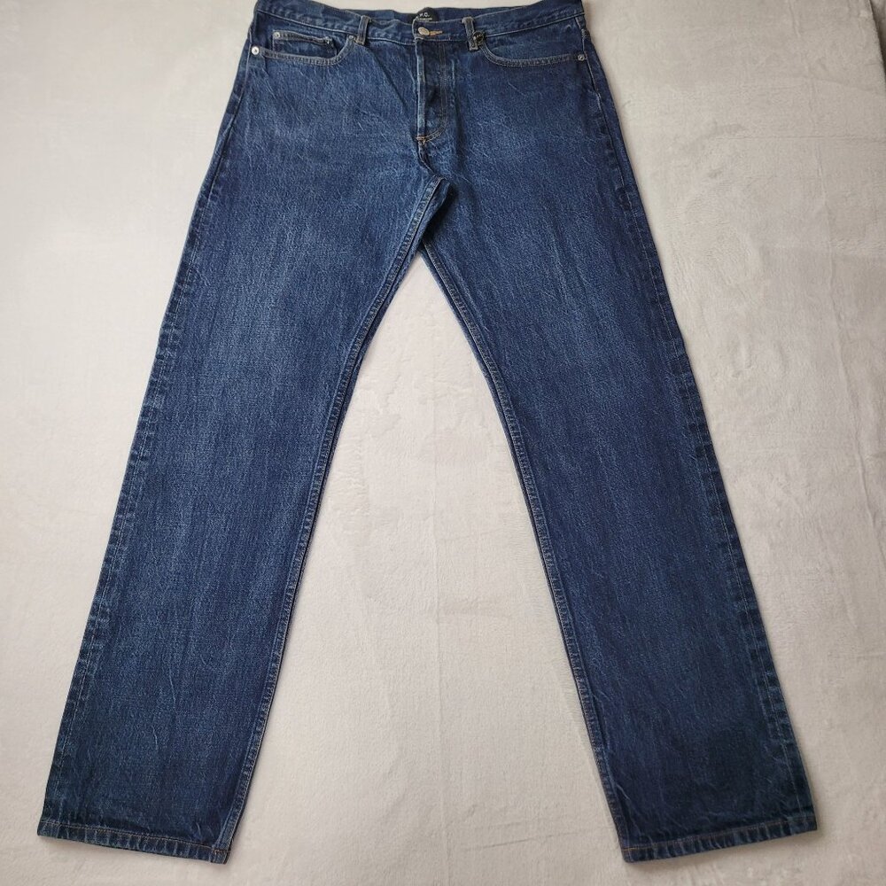 A.P.C. New Standard Classique Selvedge Men's Blue Denim Jeans Size 36x33